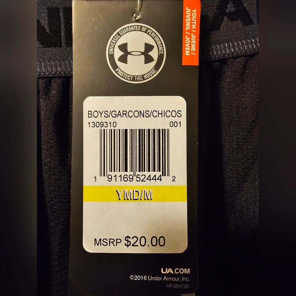 Under Armour Heat Gear Loose Shorts Black Boys Size M NWT